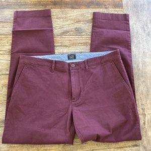 J. Crew 484 slim plum khakis NWT